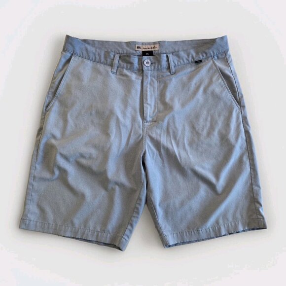 Travis Mathew Shorts Mens US 36 Heathered Blue Golf Ripstop Stretch Lightweight - Picture 8 of 14